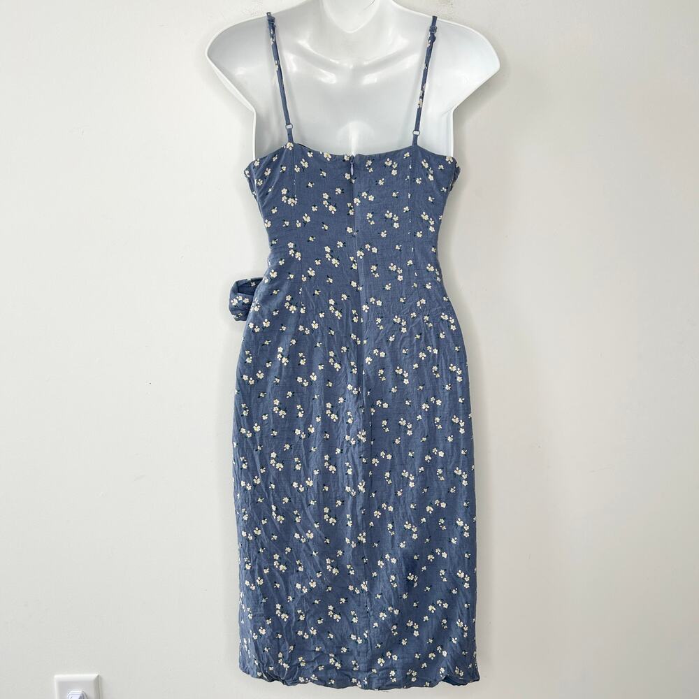 MAJORELLE Dress Womens Size Medium Floral Linen Summer Feminine Soft Girl Date - Picture 7 of 10